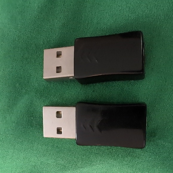 Two USB 2.0 A Male to USB B Mini 5 Pin Female Adapter Converter - Picture 3 of 3